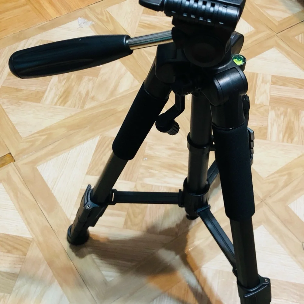 Video Camera Tripod Stand Compatible with Nikon Canon, DSLR Cameras
